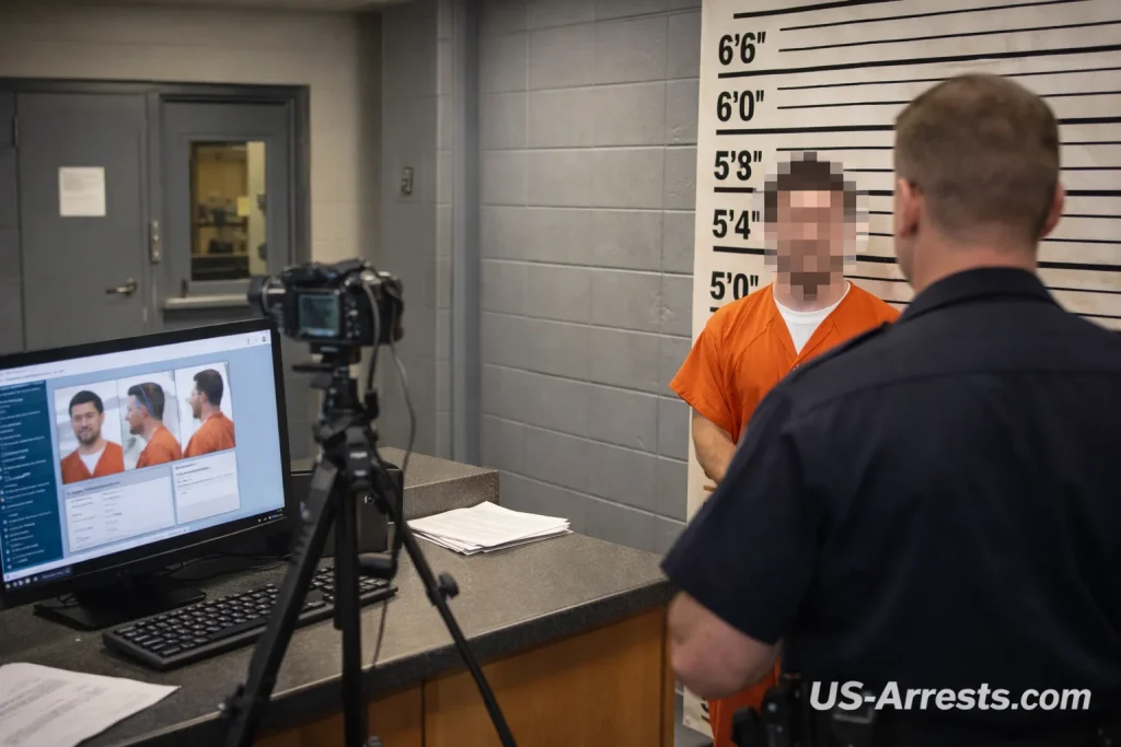 Mugshot procedure at Kentucky jail